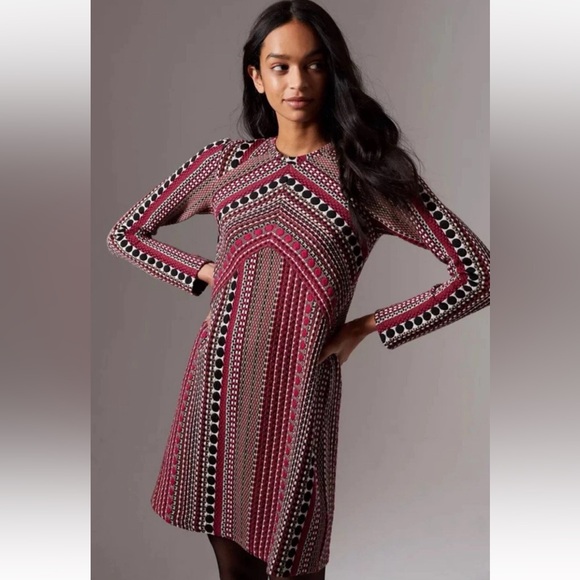 Anthropologie Dresses & Skirts - *NWT* ANTHROPOLOGIE x MAEVE LS Textured Dress in Black Multi — S